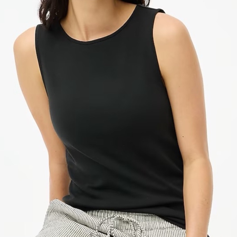 J. Crew Shell Tank Top NWT Black XXL